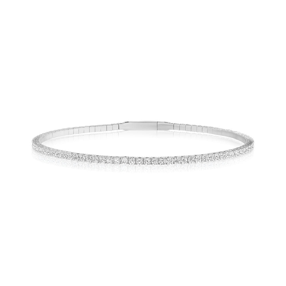 1.8mm Luxurious 14K Flex Tennis Bangle - G.W Bands