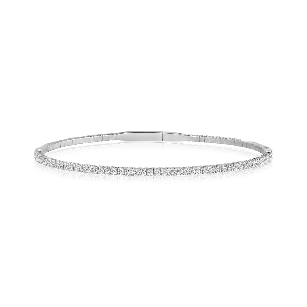 1.6mm Luxurious 14K Flex Tennis Bangle - G.W Bands