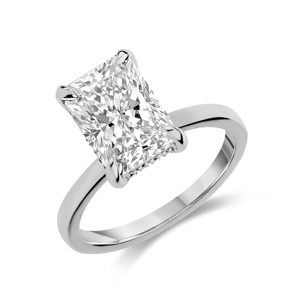 
                  
                    3.00ct Lab-Grown Radiant Diamond Solitaire Engagement Ring - G.W Bands
                  
                