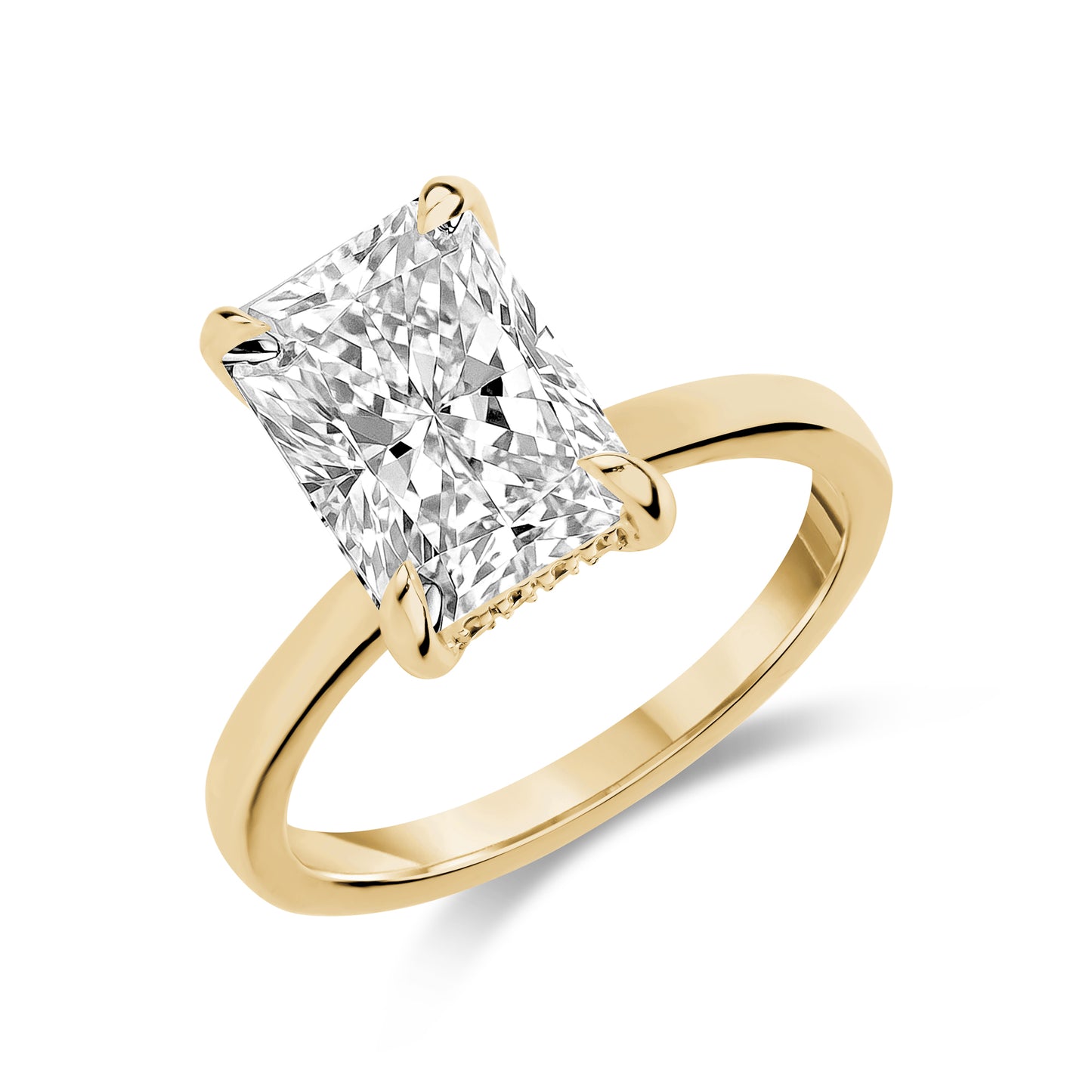 
                  
                    3.00ct Lab-Grown Radiant Diamond Solitaire Engagement Ring - G.W Bands
                  
                