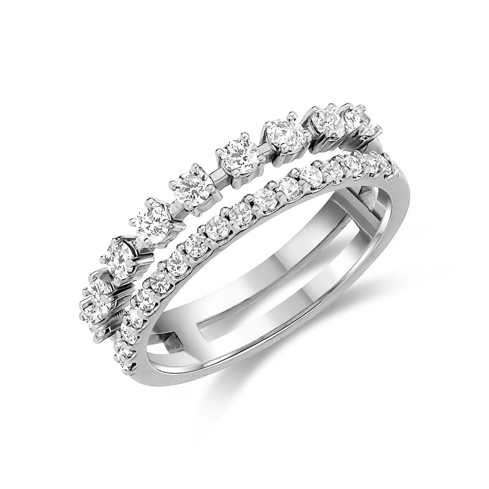 Contemporary Dual Diamond Band Ring - G.W Bands