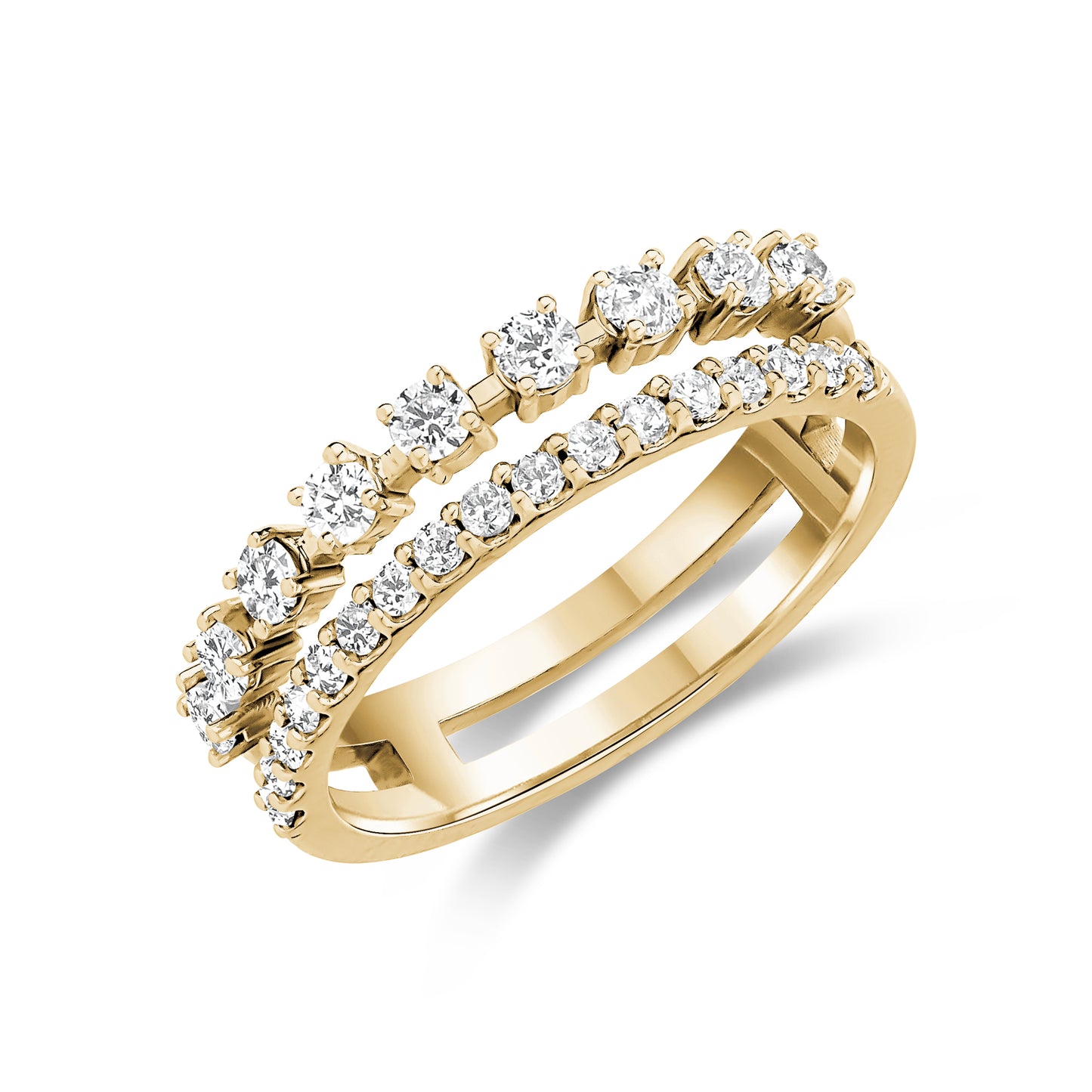 
                  
                    Contemporary Dual Diamond Band Ring - G.W Bands
                  
                