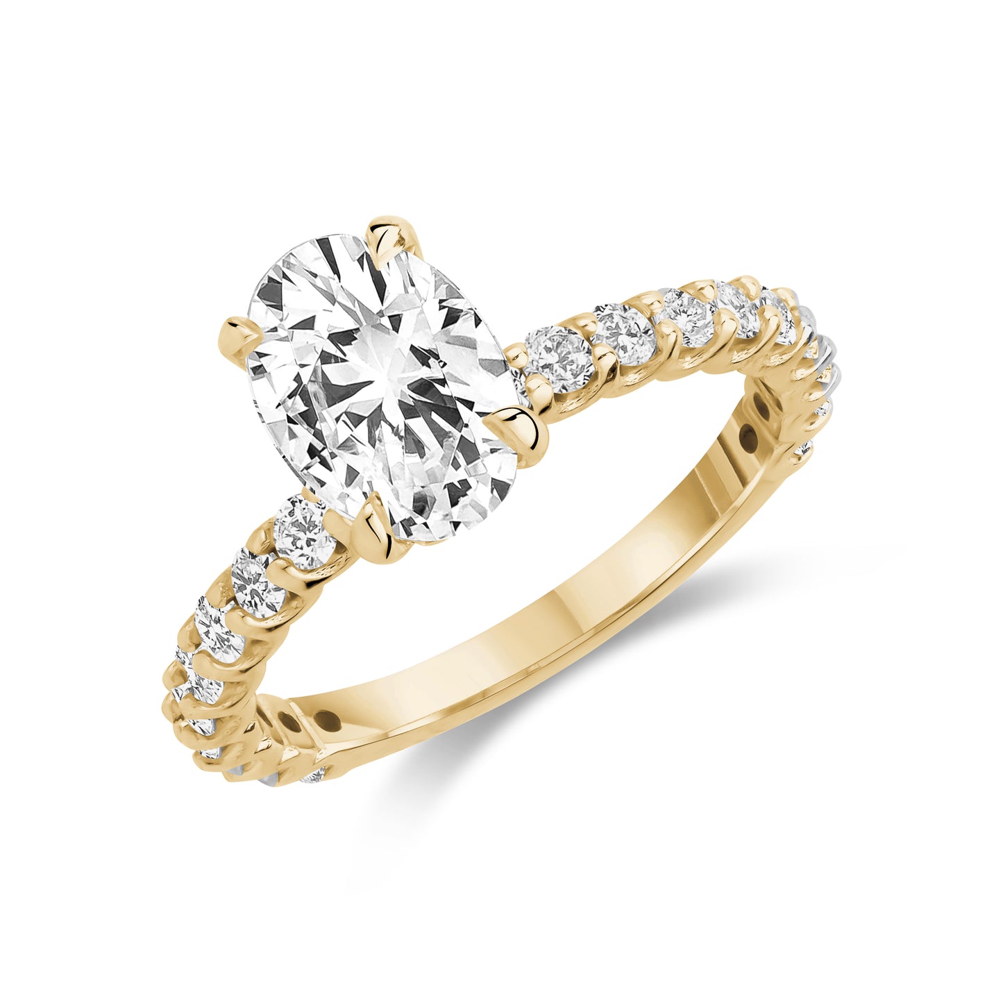 
                  
                    2.00ct Oval Lab-Grown Diamond Pavé Engagement Ring
                  
                
