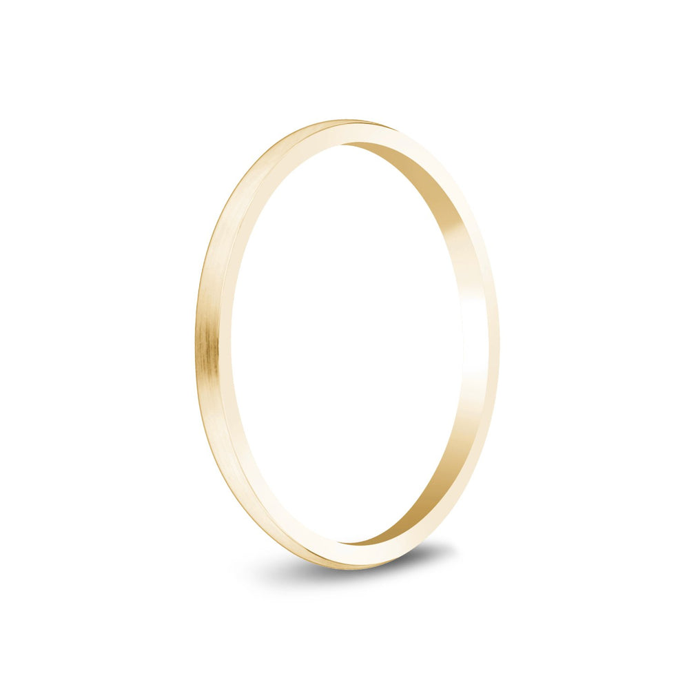 
                  
                    1.5mm 10K Gold Brushed Dome Thin Wedding Band
                  
                