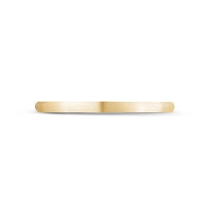 1.5mm 14K Gold Brushed Dome Thin Wedding Band