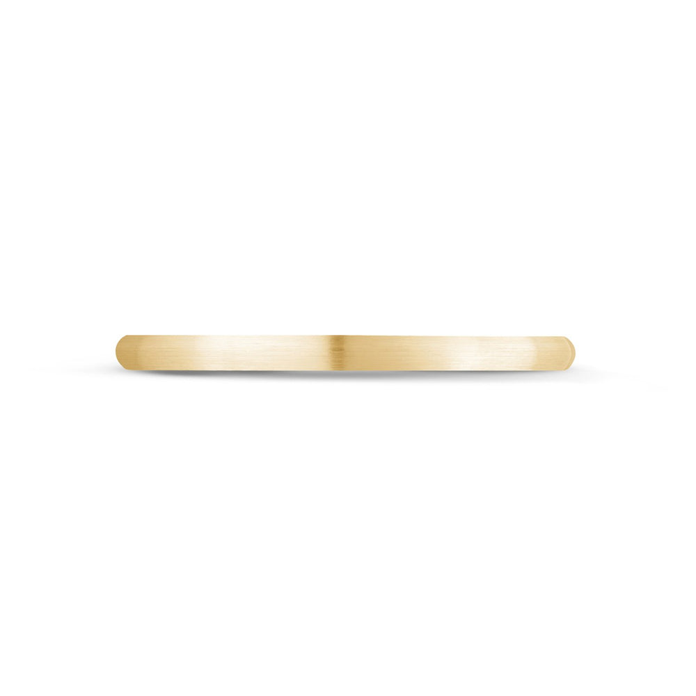 
                  
                    1.5mm 18K Gold Brushed Dome Thin Wedding Band
                  
                