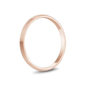 2mm 10K Gold Brushed Dome Wedding Band