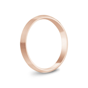 3mm 14K Gold Brushed Dome Wedding Band