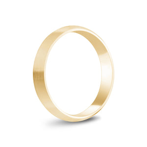 
            
                Load image into Gallery viewer, 4mm 18K Gold Brushed Dome Wedding Band
            
        