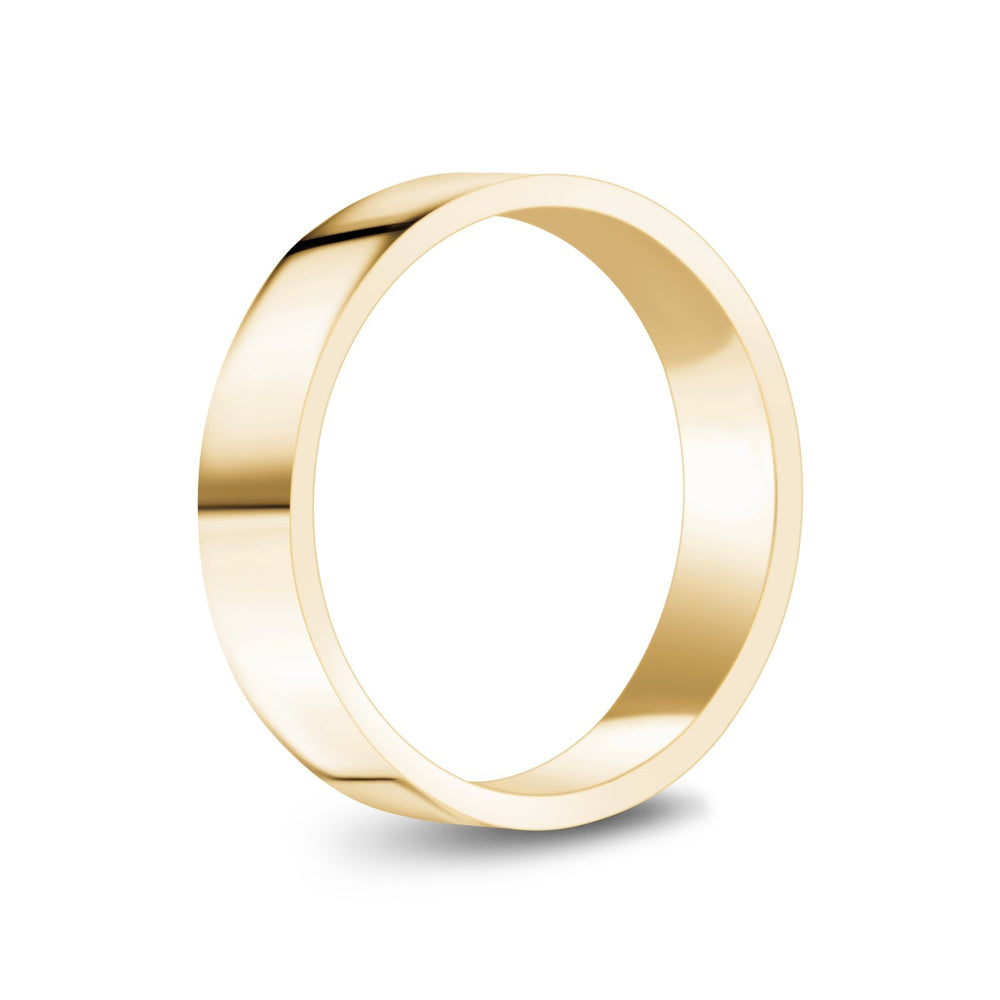 
            
                Load image into Gallery viewer, 5mm 10K Gold High Polished Flat Wedding Band
            
        