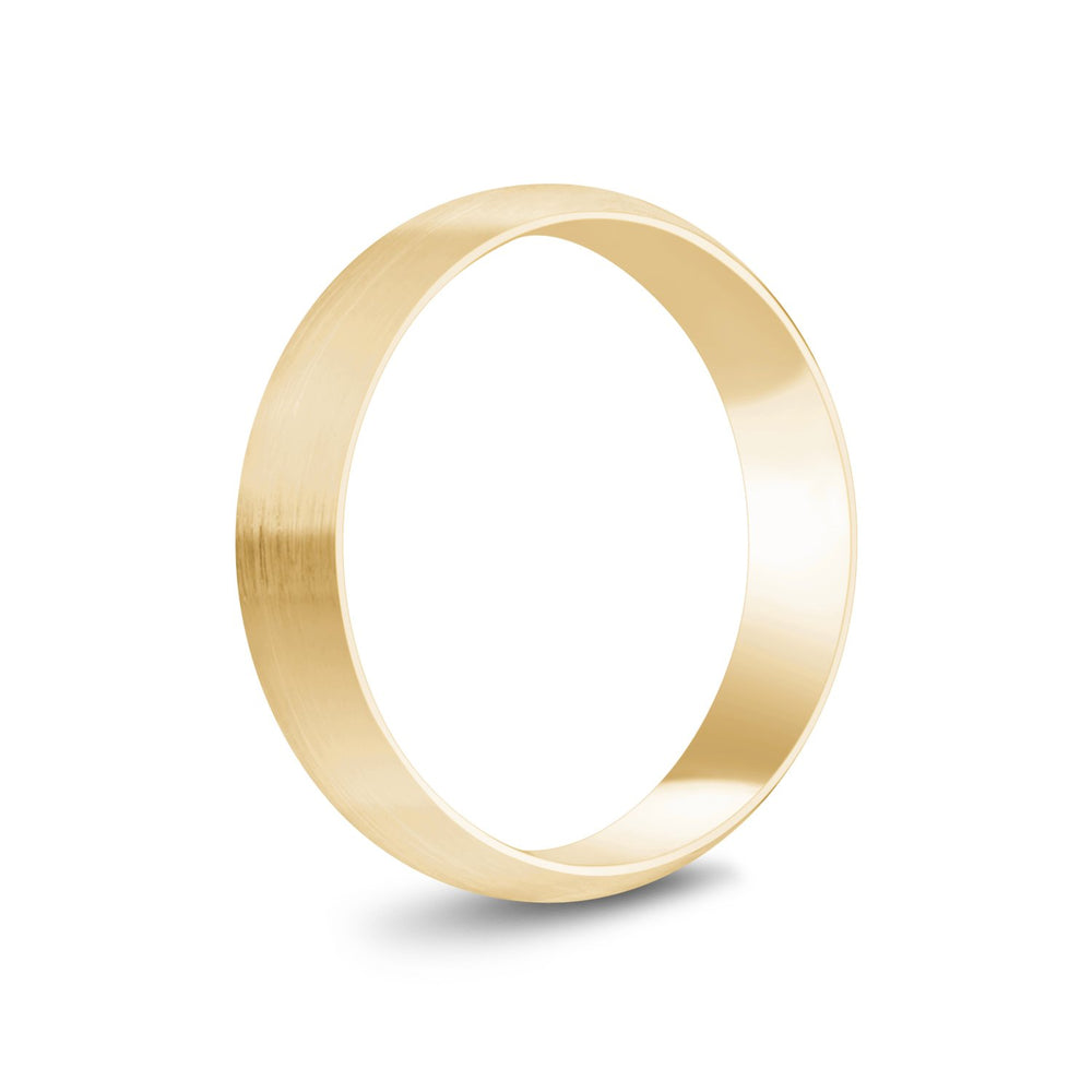
                  
                    5mm 18K Gold Brushed Dome Wedding Band - G.W Bands
                  
                