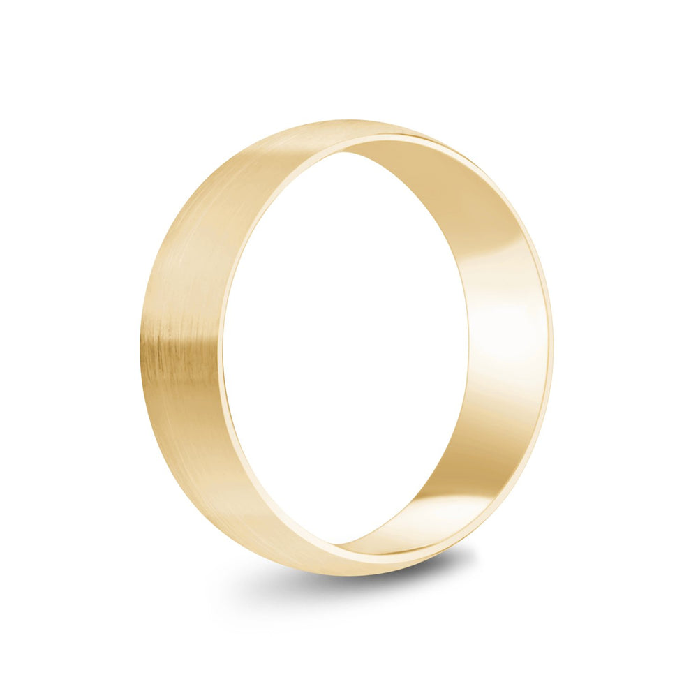 
                  
                    6mm 10K Gold Brushed Dome Wedding Band - G.W Bands
                  
                