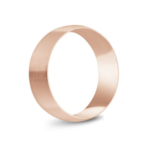 7mm 10K Gold Brushed Dome Wedding Band