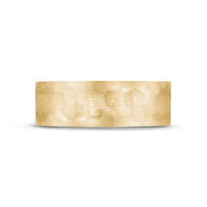 
            
                Load image into Gallery viewer, 7mm 10K Gold Brushed Hammered Wedding Band
            
        