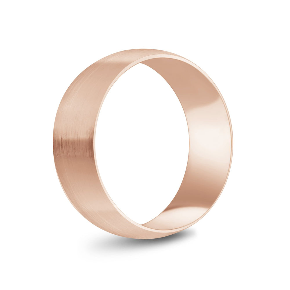
                  
                    8mm 10K Gold Brushed Dome Wedding Band - G.W Bands
                  
                