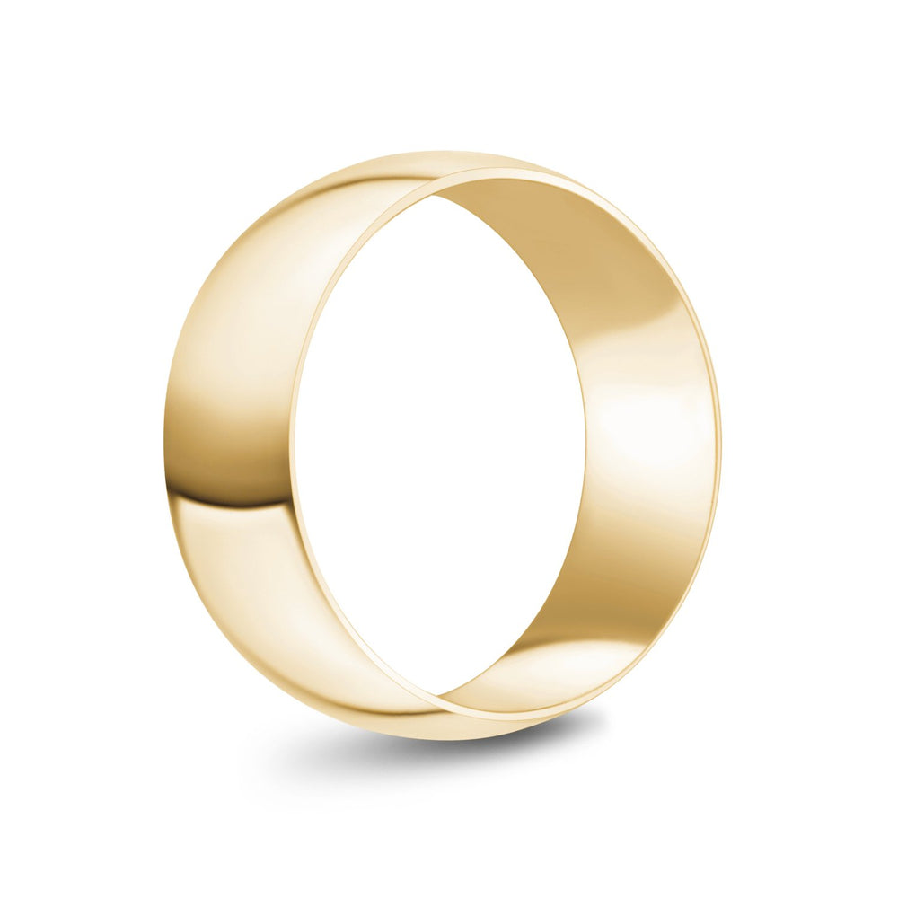 
            
                Load image into Gallery viewer, 8mm 10K Gold High Polished Dome Wedding Band
            
        